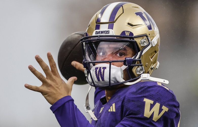 O quarterback Demond Williams Jr. está se preparando para o jogo Big-Ten de sábado contra Purdue. Os Purdue Boilermakers jogaram contra o Washington Huskies no Big-Ten Football no sábado, 15 de novembro de 2025, no Husky Stadium em Seattle, WA. 231624