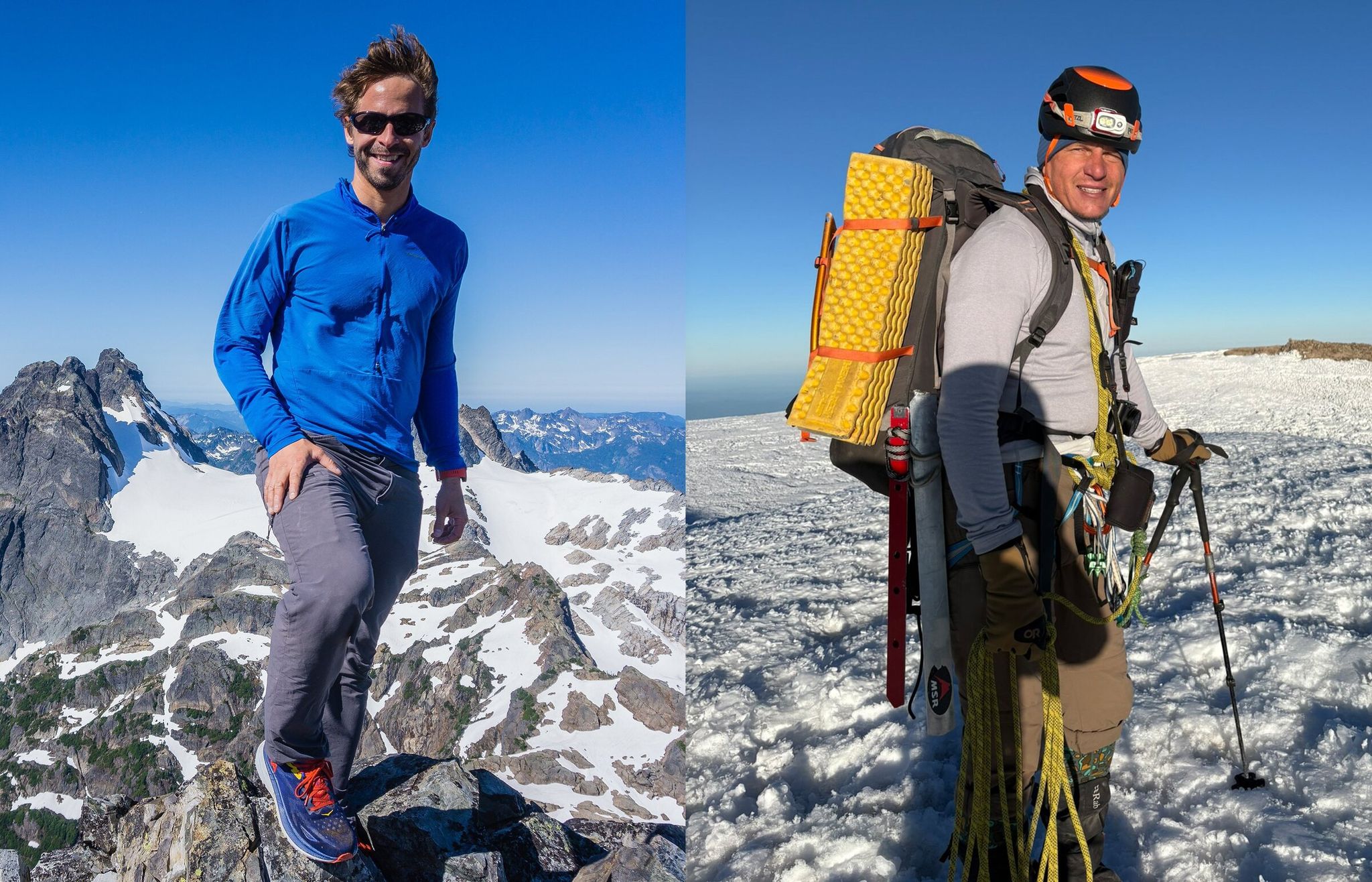Ben Watson (left) and Jiri Richter died while climbing in the Wilson Glacier area on Mount Rainier this month. (Provided by Stacy Glenn and Eileen Kutscha)