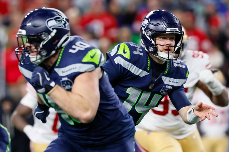 Seahawks QB Sam Darnold 'good' following playoff win vs. 49ers | The  Seattle Times