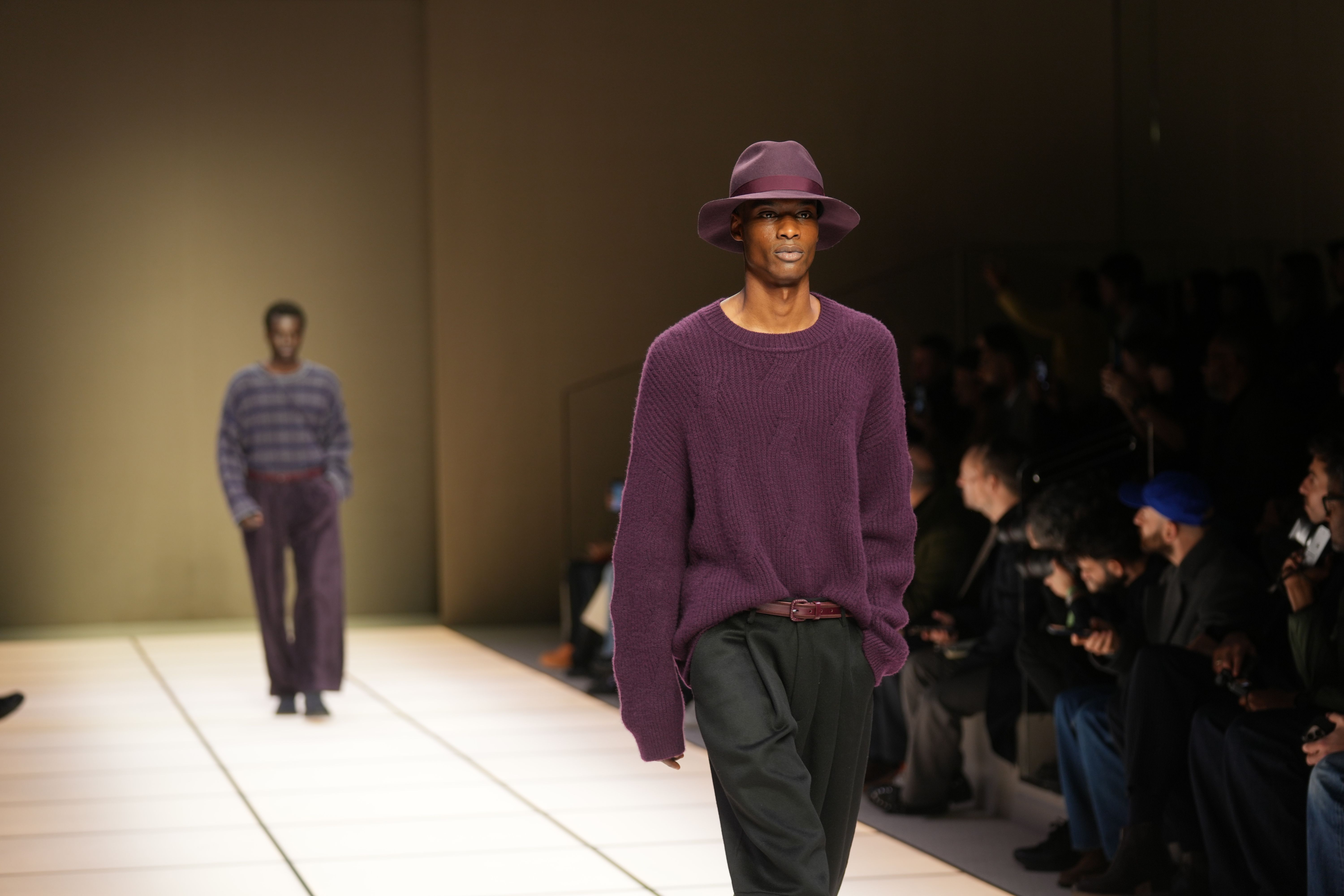 Giorgio Armani launches new era with iridescent colors and a star