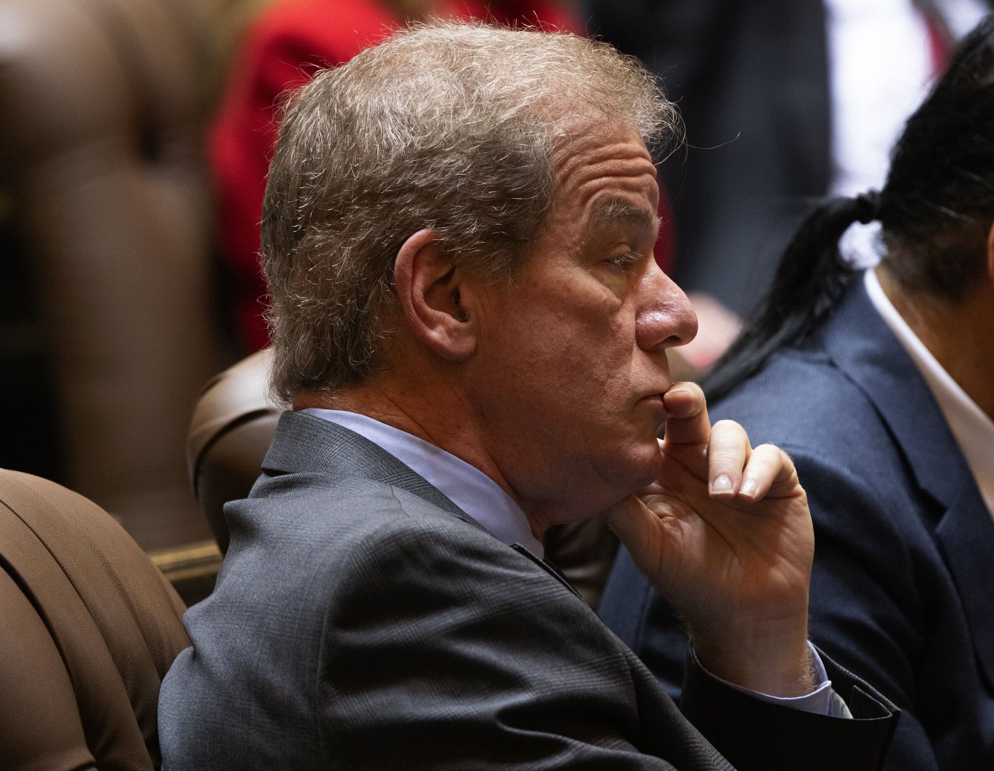 Rep. Roger Goodman, a Democrat from Kirkland, on Tuesday, Jan. 13, in Olympia. (Ken Lambert / The Seattle Times)