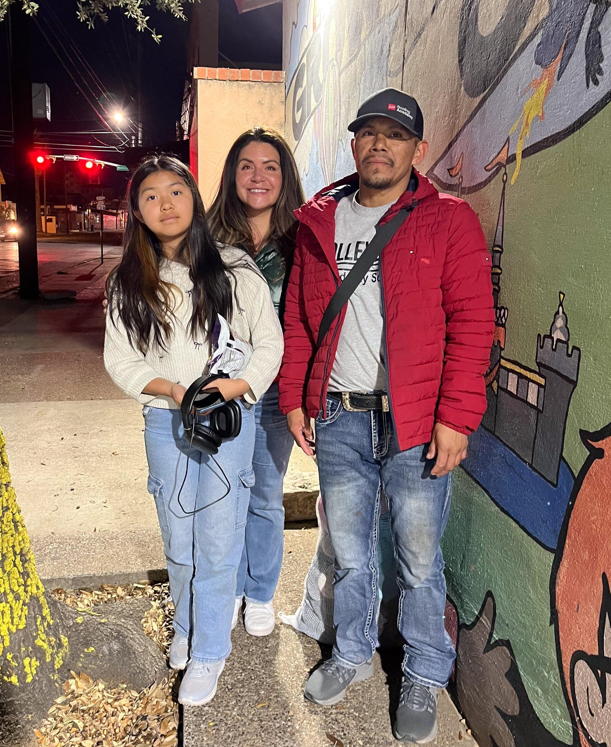 Karla Tiul Baltazar (left) and her father, Arnoldo Tiul Caal, after their release from a detention center in Texas. With them is Jennyfer Mesa, executive director of Latinos en Spokane. (Provided by Latinos en Spokane)