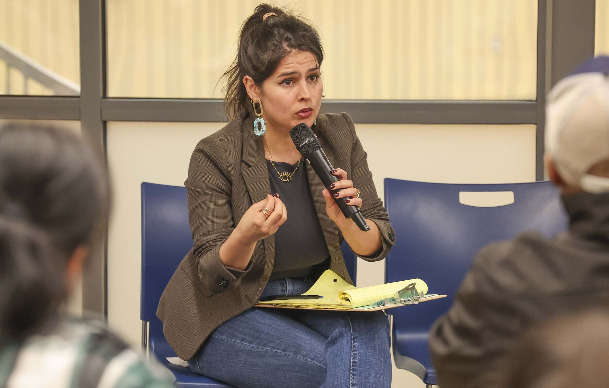 Seattle City Councilmember Alexis Mercedes Rink seeks to prevent the federal government from building a new immigration detention center in Seattle. (Ivy Seballo / The Seattle Times)