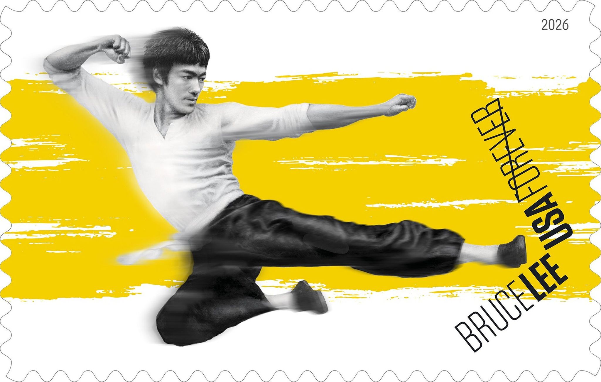 The new U.S. Postal Service 'Bruce Lee Forever' stamp. (Courtesy of the U.S. Postal Service)
