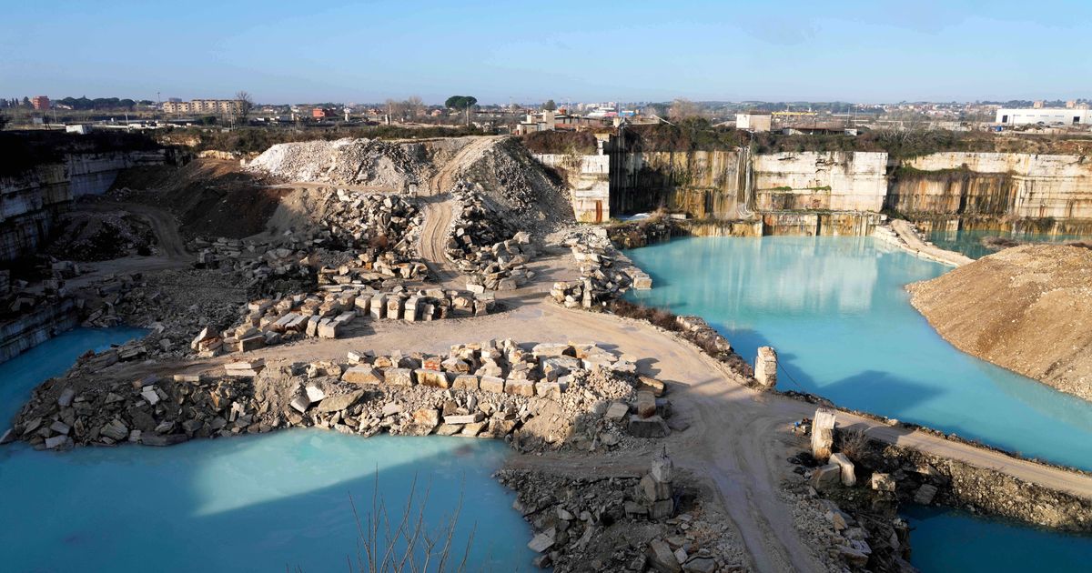 The travertine quarries that built ancient Rome are carving rock for a ...