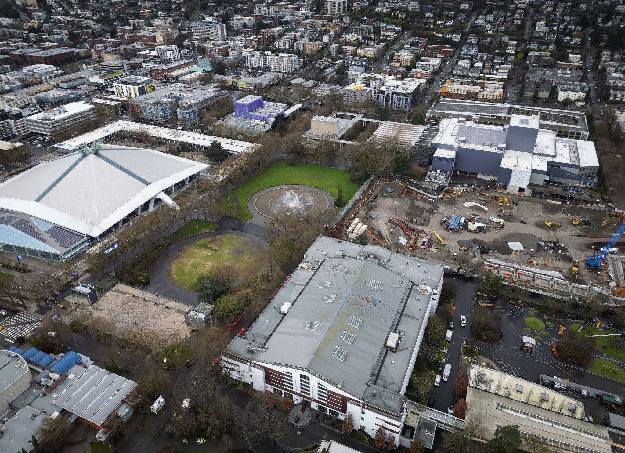 Seattle Center faces at least $500 million in maintenance. Advocates for the campus also want to see upgrades to modernize its hallmark facilities, such as the Armory building and monorail station. (Ken Lambert / The Seattle Times)