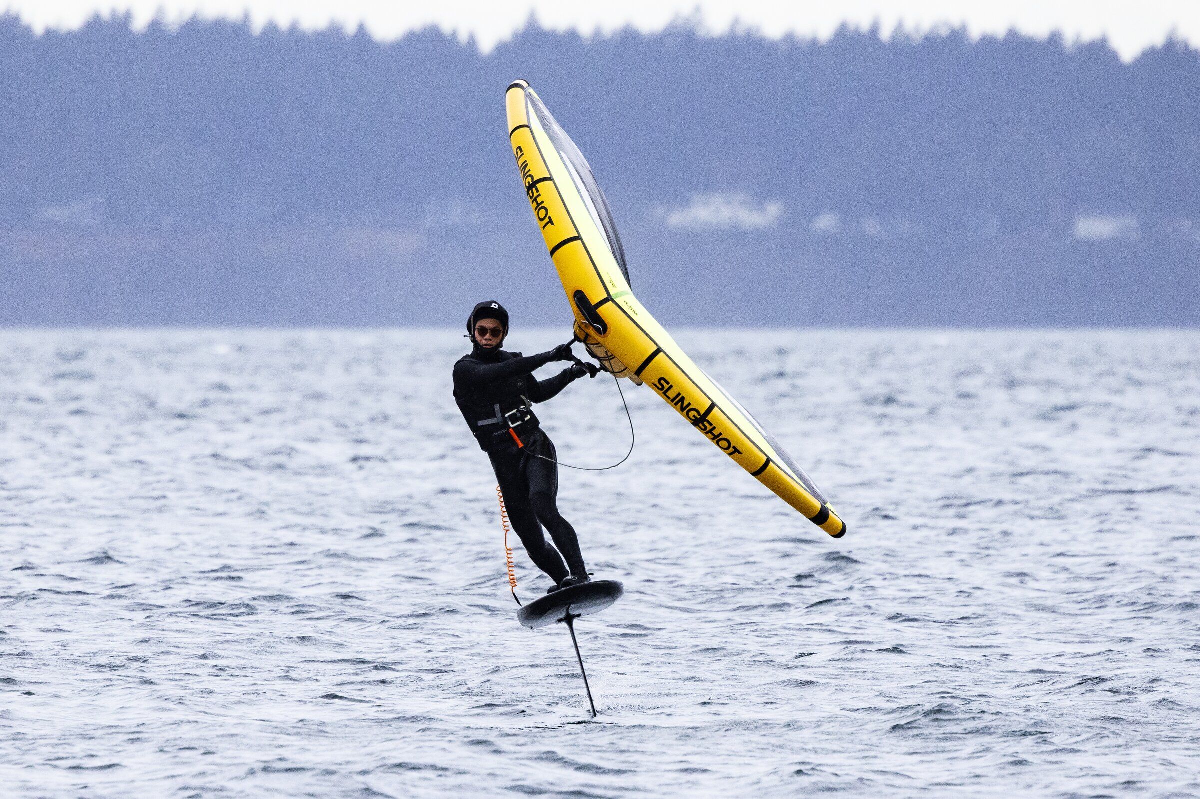 Windy conditions are just right for wing foils at Golden Gardens