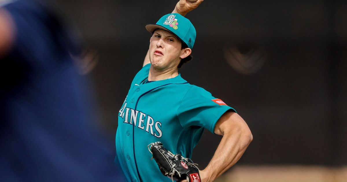 Mariners’ pitching prospect dominates in Spring Breakout game - The Seattle Times image