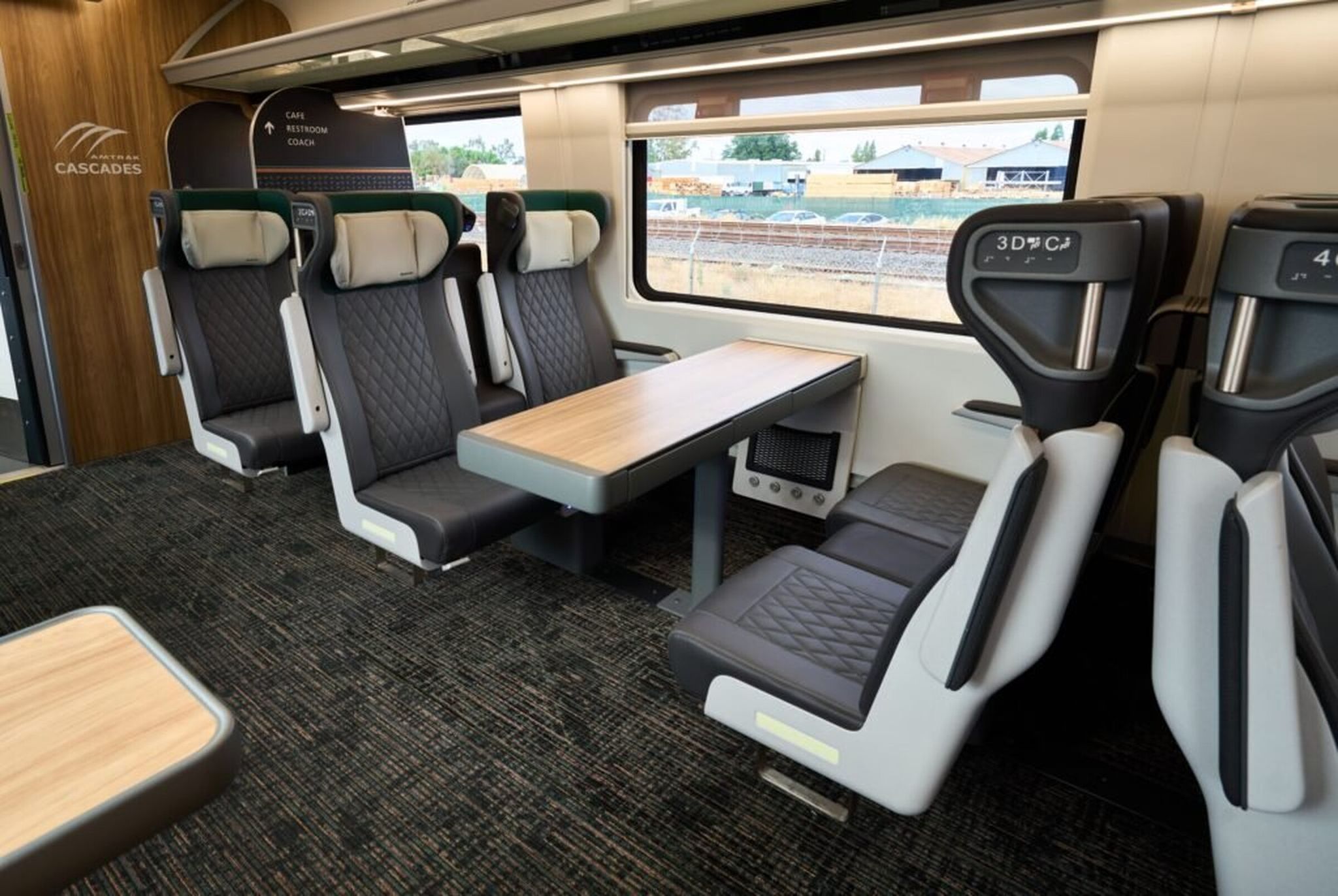 The new Amtrak Cascades trains are made in the U.S. and funded under the federal Infrastructure Investment and Jobs Act. (Provided by Amtrak)