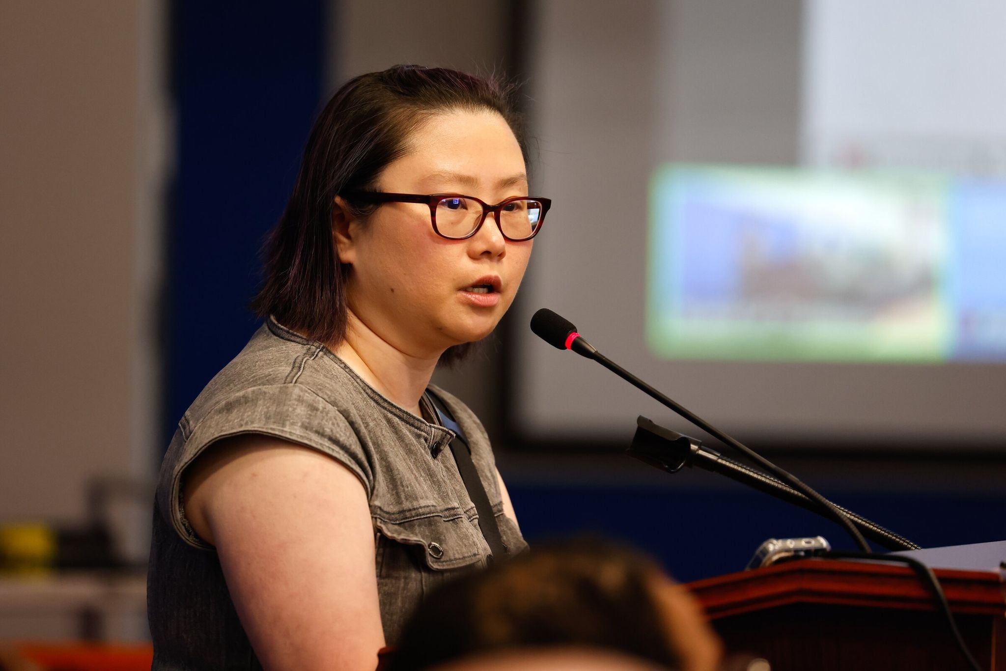 Helen Mark, a former Seattle Colleges employee who attended the trustees meeting, said she was “shocked” to learn not only about the district’s ongoing budget shortfall but also about the explanation for the gap: that the district “inherited” the deficit from previous leadership, she said. (Karen Ducey / The Seattle Times)