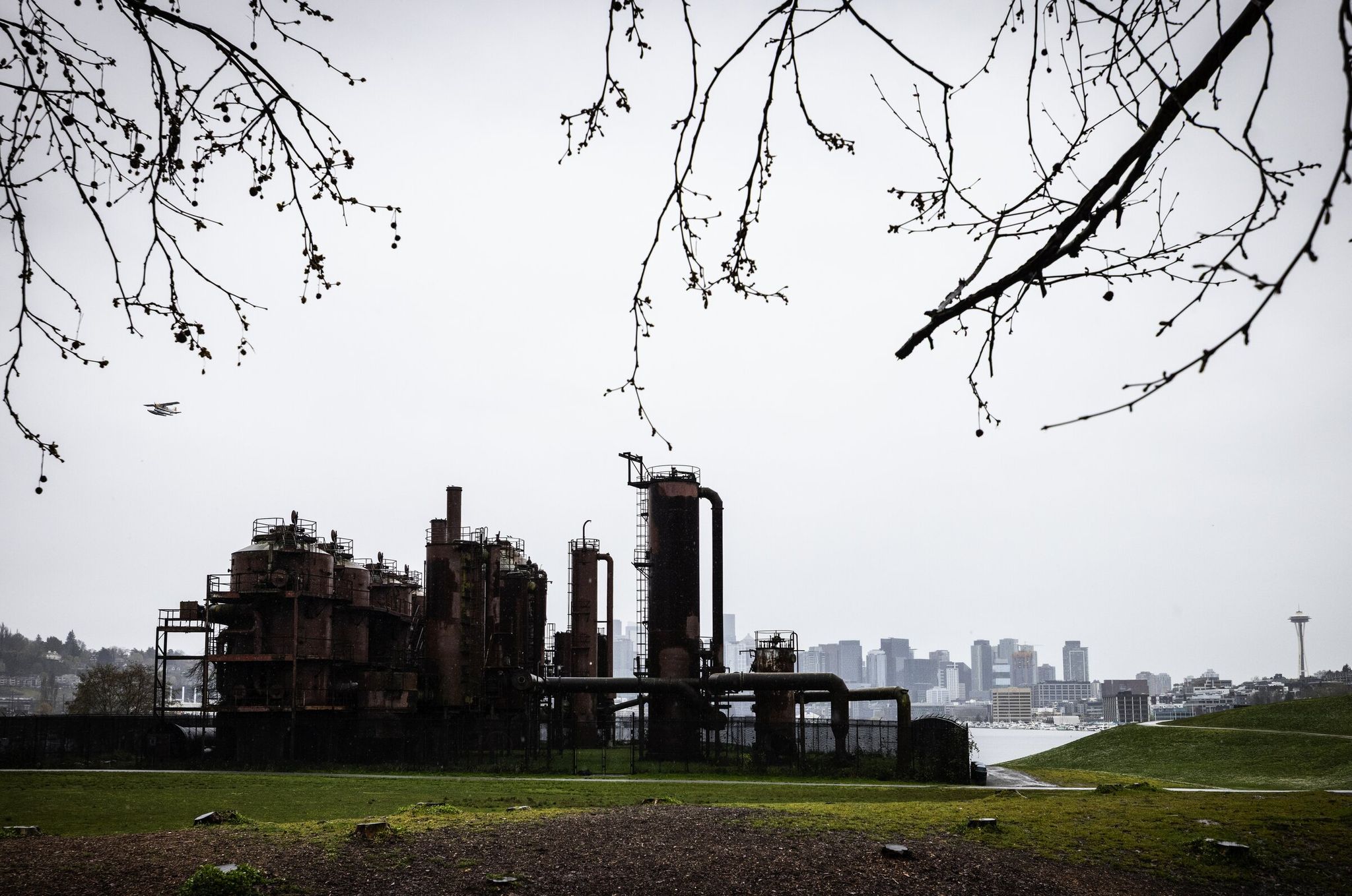 The Department of Construction and Inspections last month ordered the Parks Department to remove unsafe ladders, pipes and catwalks at Gas Works Park by May 15. (Ken Lambert / The Seattle Times)