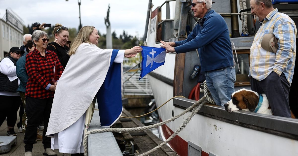 It's the 98th time that Ballard First Lutheran Church has blessed the North Pacific fishing fleet in Seattle.