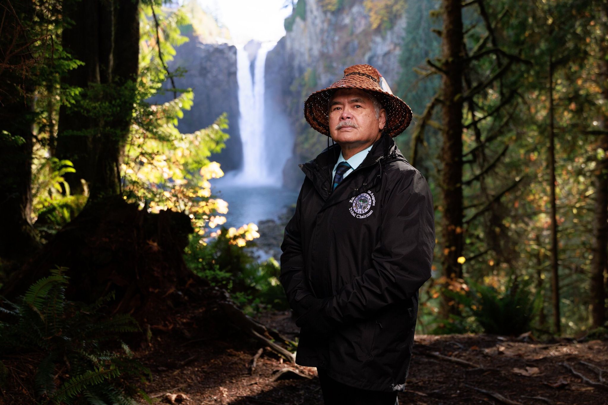 Robert de los Angeles — chair of the Snoqualmie Tribe, which received $1 million from the First Peoples Climate Fund. (Erika Schultz / The Seattle Times, 2025)