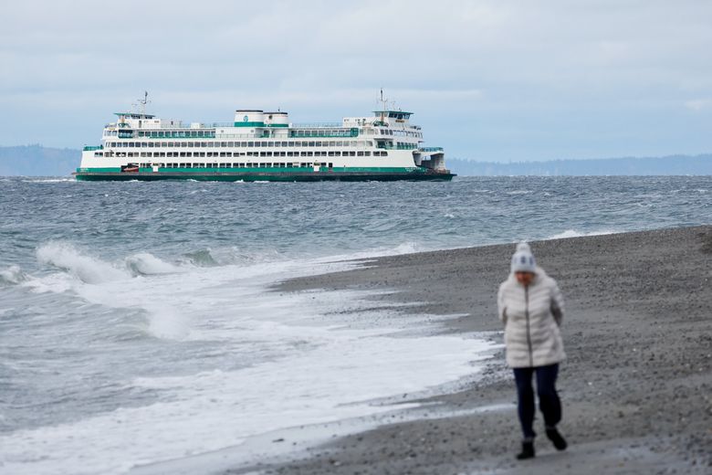 A state ferry like the 1968-built Kaleetan, pictured, can carry 1,195 people but is also old enough to pass as a museum ship, writes the columnist. (Jennifer Buchanan / The Seattle Times, 2024)