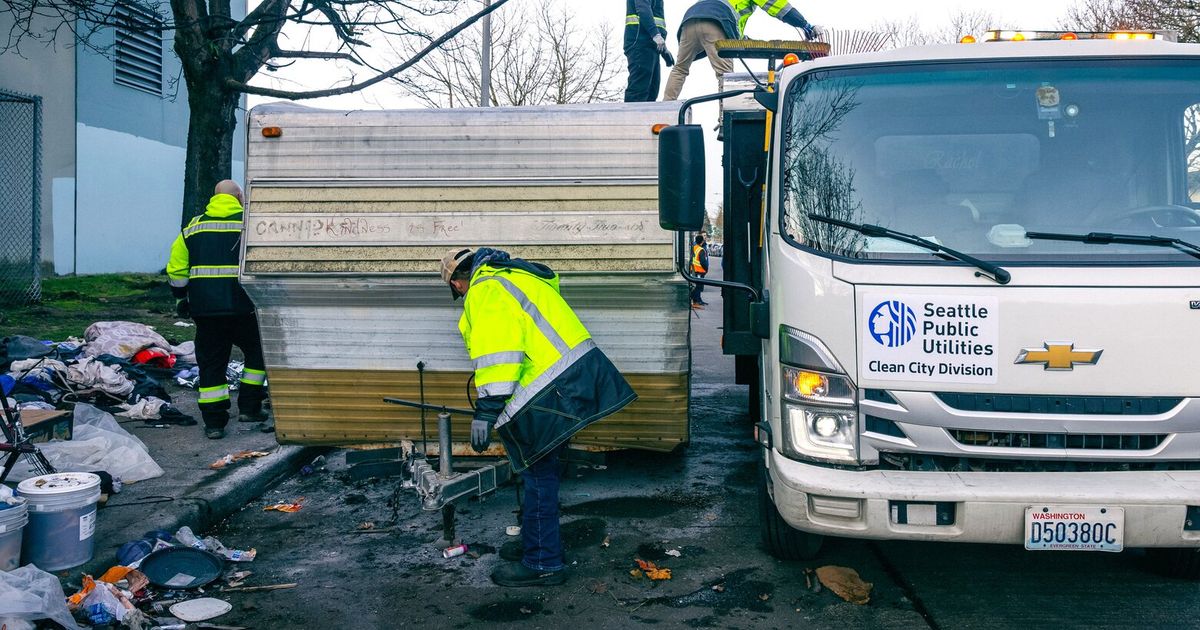 Trash pickup for people living outside and in vehicles now represents nearly 40% of the waste collected from city streets, sidewalks and greenbelts.