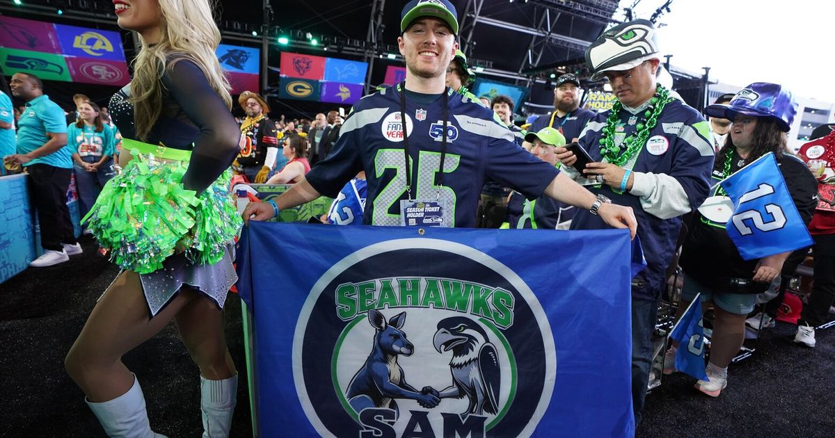 The Seahawks traded a 2027 fourth-round draft pick to move into the fifth round this year and drafted a lineman out of Iowa.