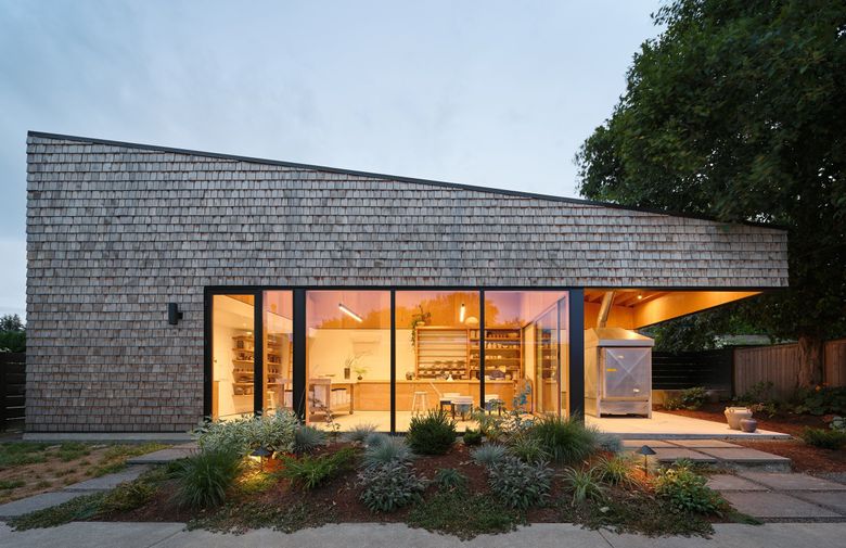 A detached structure is both a home studio and a full dwelling unit for ceramicist Natasha Alphonse. (Kevin Scott)