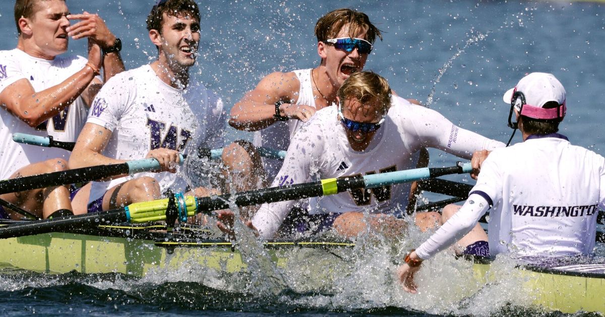 UW men's rowing upsets Olympic champs to narrowly win Windermere Cup