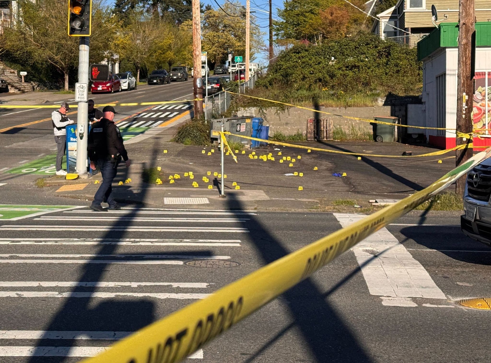 A driver was grazed in a drive-by shooting last month near Rainier Avenue South and South Othello Street in South Seattle. (Naomi Ishisaka / The Seattle Times)