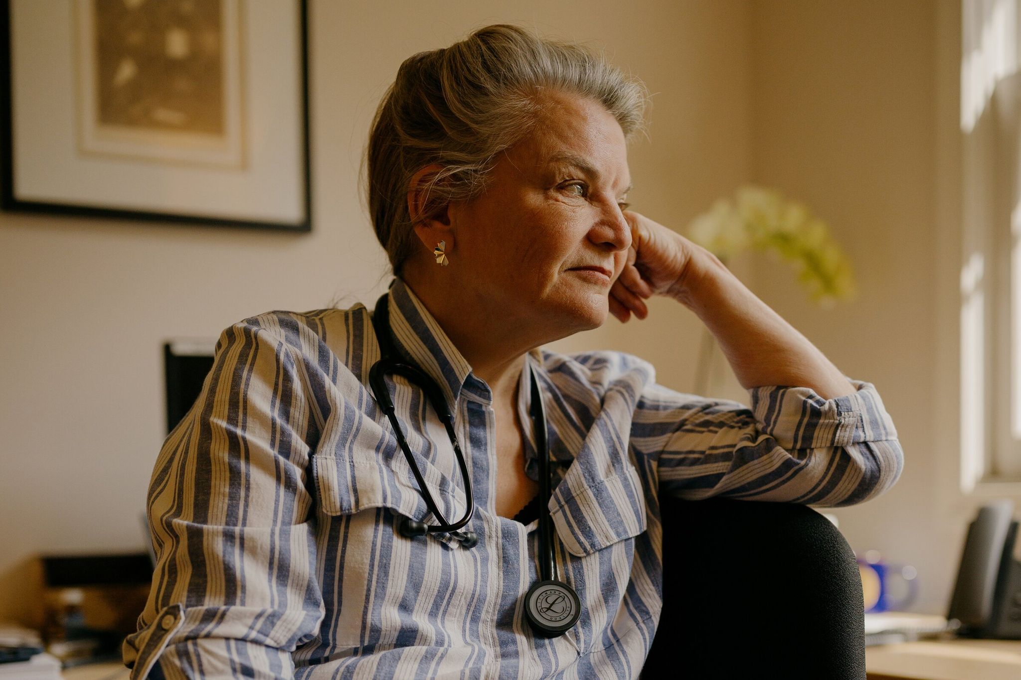 Dr. Hope Wetchkin, a hospice and palliative care physician in Kirkland, published a paper proposing a minimal comfort feeding protocol. Restricting food and fluids has long been used to hasten the death of people dying at home, long before it had an official name. (Grant Hindsley/The New York Times)