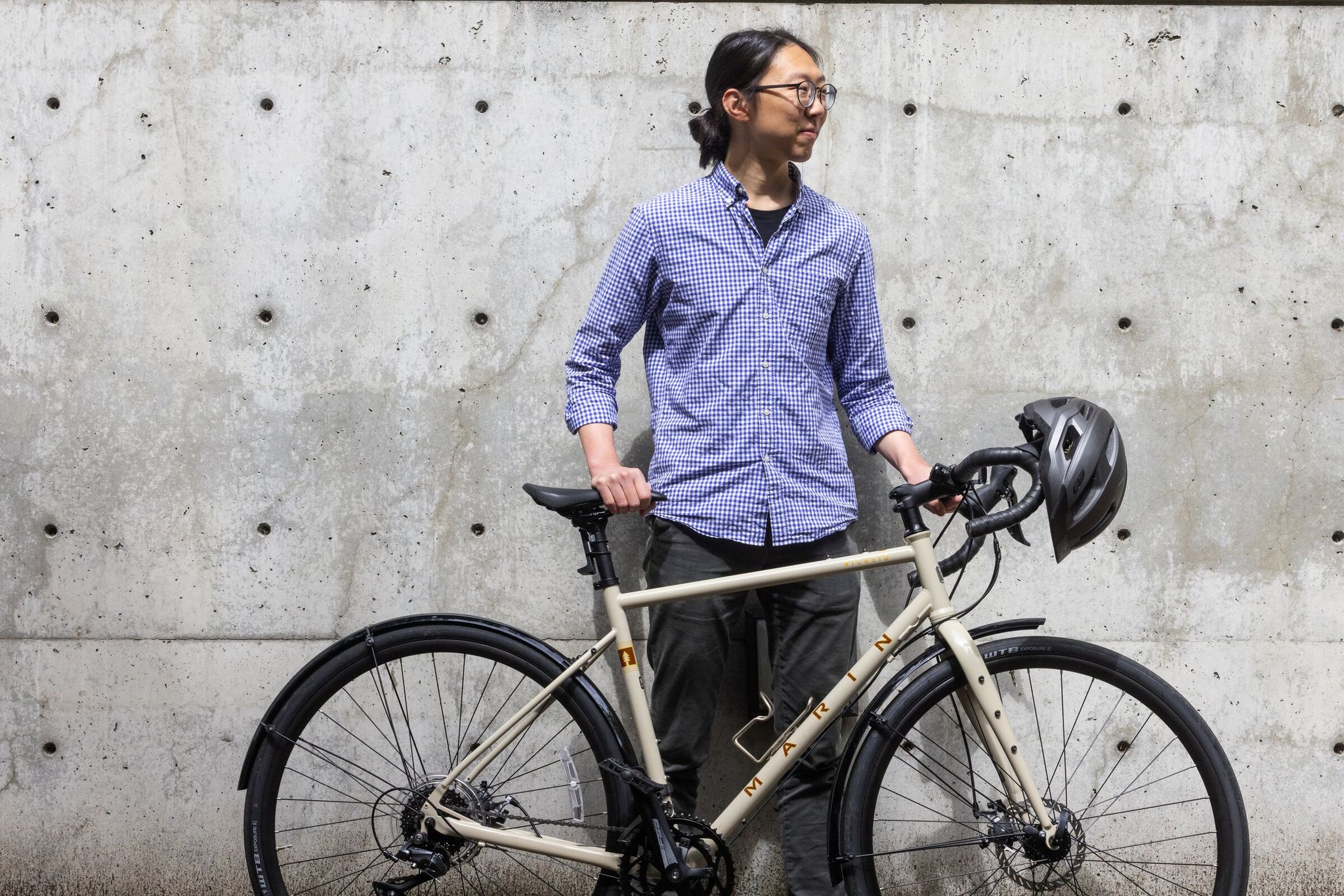 Jared Hwang, photographed on the University of Washington campus, hopes that by offering safer or simply more personalized routes, Bike Butler will encourage more people to bike. (Ken Lambert / The Seattle Times)