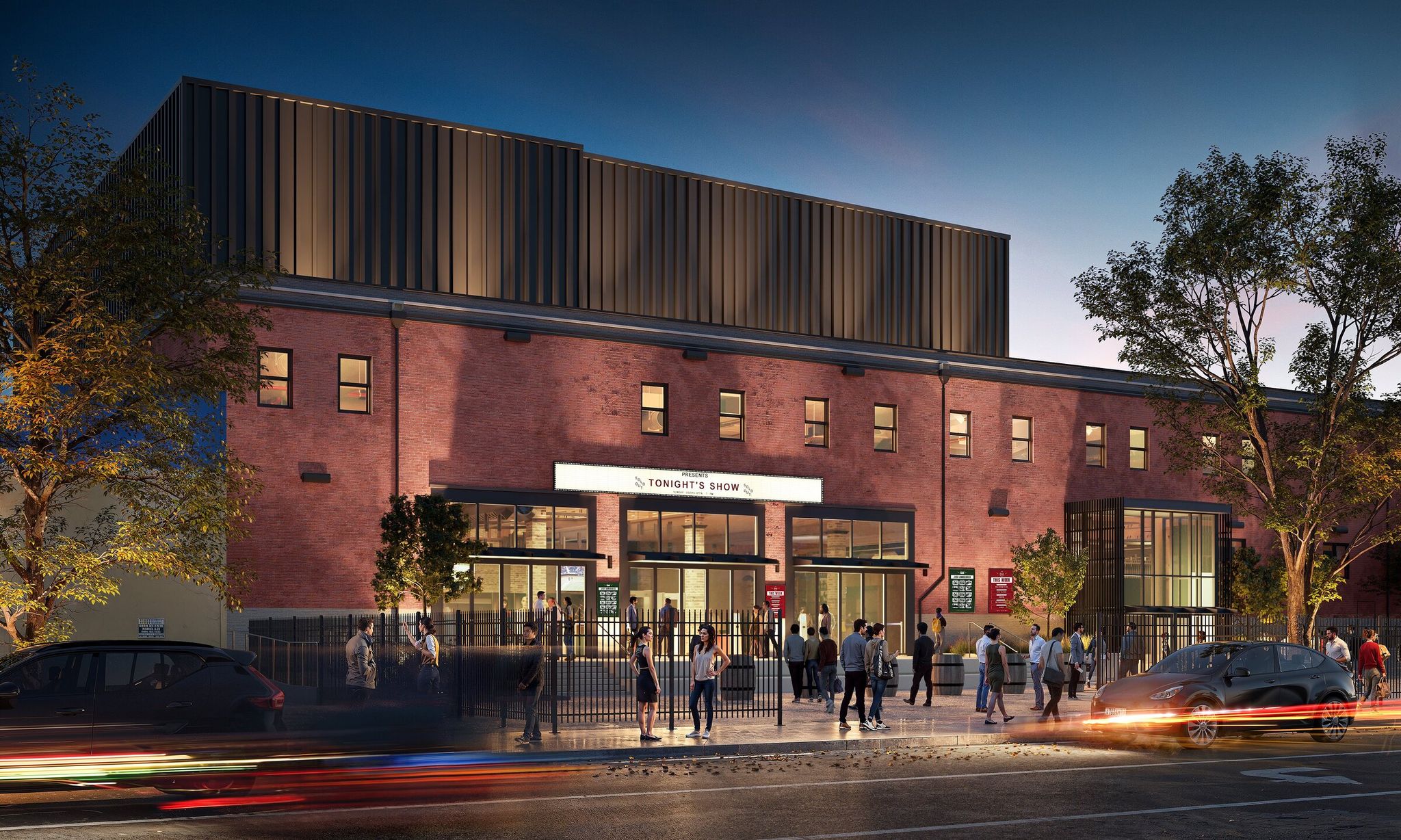 This rendering shows the exterior of a planned 5,500-capacity concert venue near T-Mobile Park in Sodo.  (Courtesy Live Nation)