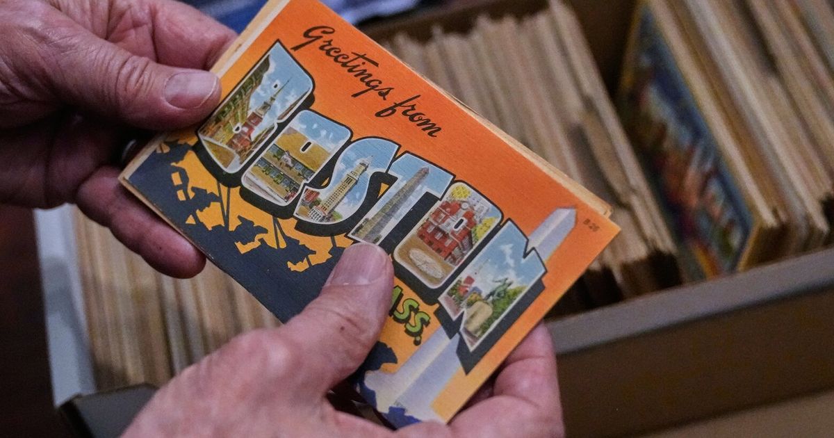 Colorful ‘Greetings from’ postcards reflected American innovation, idealism