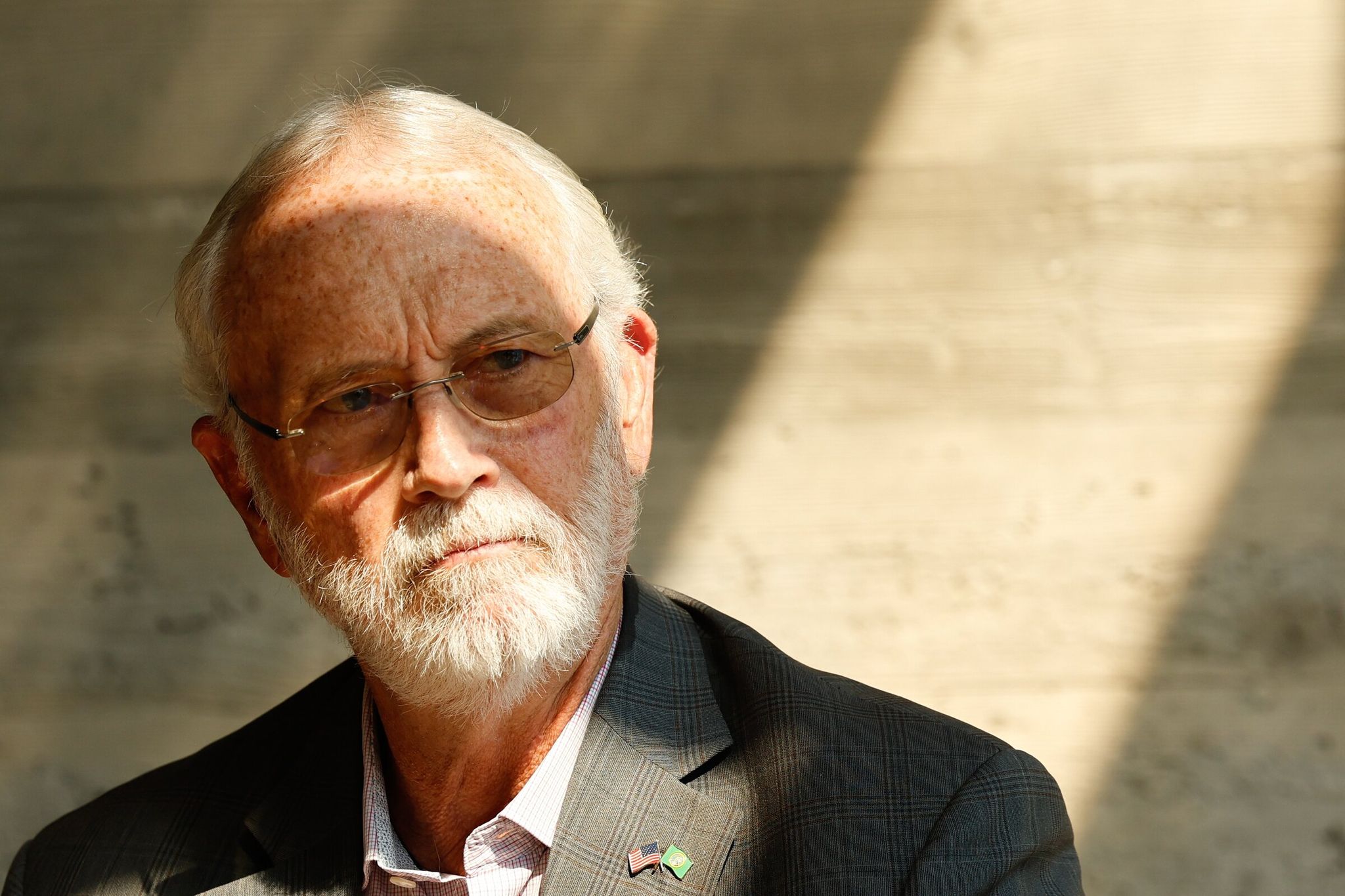 U.S. Rep. Dan Newhouse, R-Wash., attends a policy roundtable hosted by the Beer Institute at Cowiche Canyon Kitchen & Icehouse Bar on Aug. 28, 2025. (Karen Ducey / The Seattle Times)