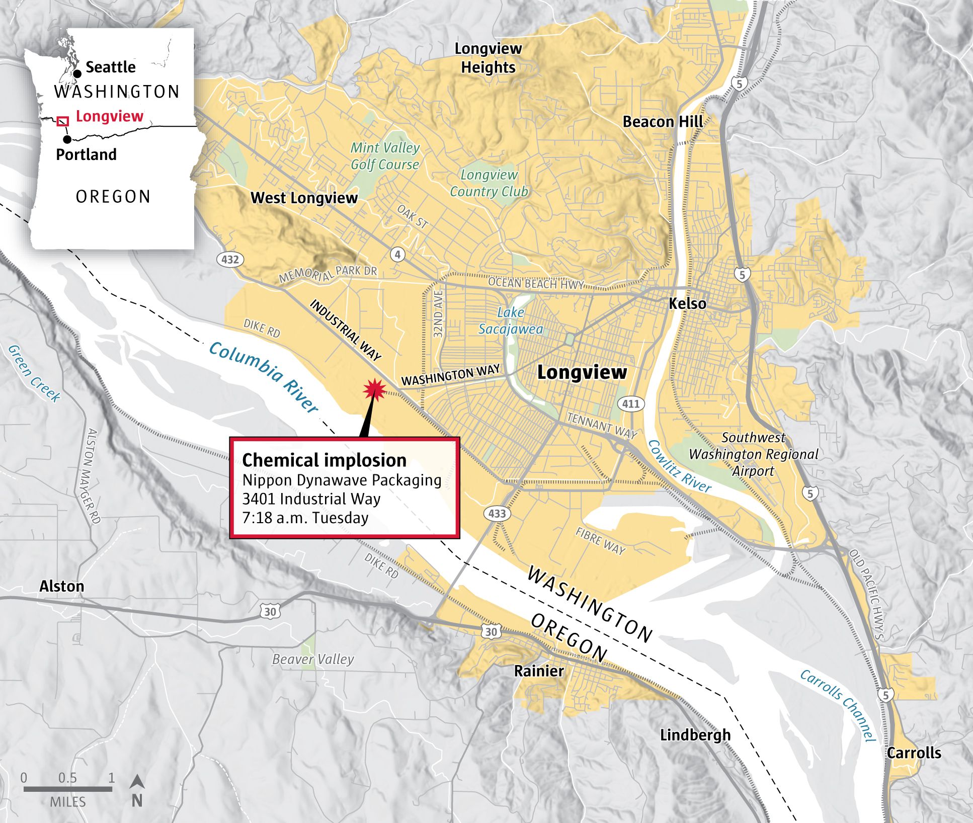 Columbia River tainted by Longview implosion; missing workers feared ...