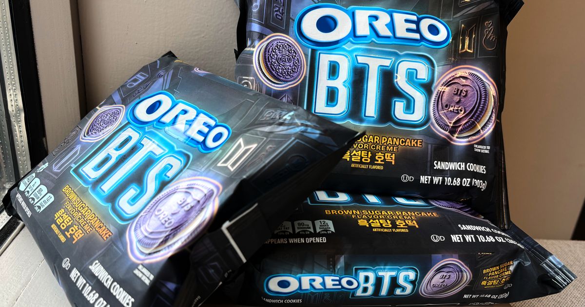 What tastes like a Korean pancake and is purple all over? An Oreo inspired by K-pop group BTS