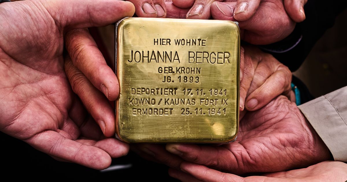 How one German artist’s remembrance stones turn Berlin sidewalks into Holocaust memorials