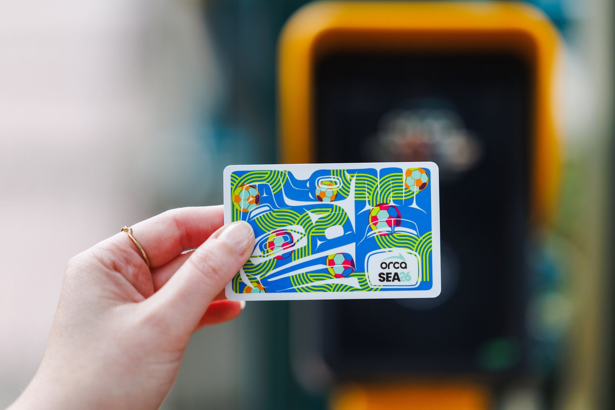 Ahead of the FIFA Men’s World Cup tournament starting this month, 27,000 limited-edition SEA26 ORCA cards, with artwork by Alison Bremner, were produced. (Peter Bohler / Courtesy ORCA)