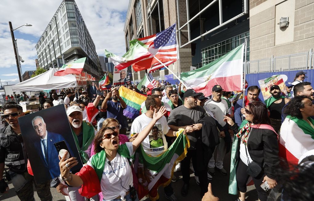 Egypt, Iran fans mix with protesters and pride flags in latest Seattle match