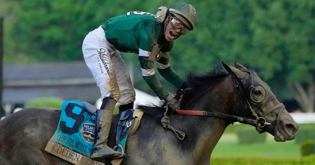 Golden Tempo wins the 158th running of the Belmont Stakes after winning the Kentucky Derby