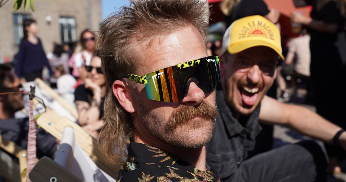 A raucous Copenhagen crowd cheers Denmark’s 2026 Mullet Championship