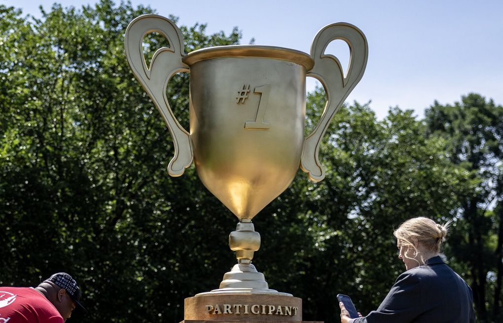 10-foot ‘Iran War Participation Trophy' on National Mall mocks Trump