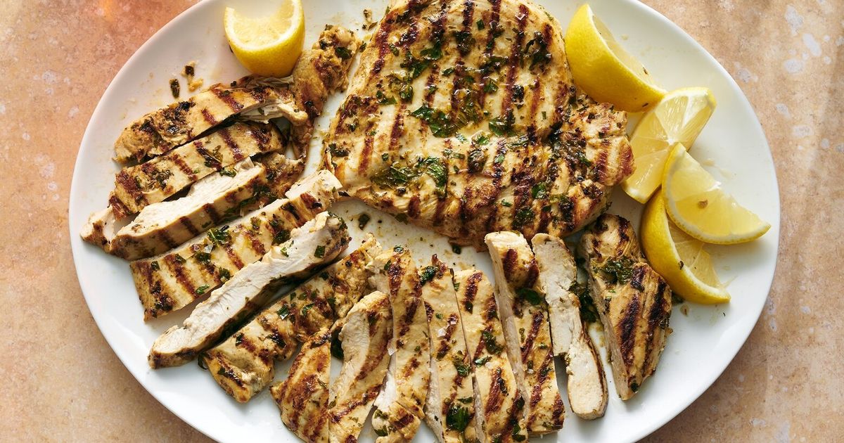 Every bite of these lemon-garlic grilled chicken breasts is mouthwatering