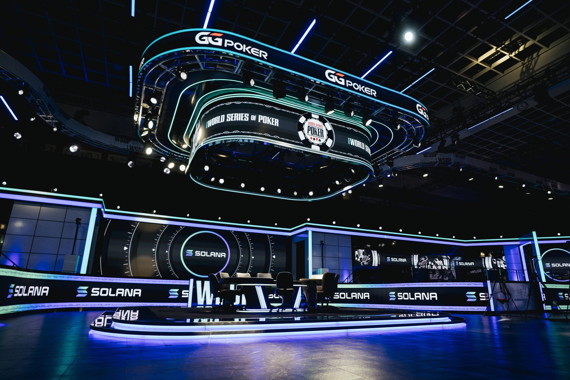 The World Series of Poker TV production set in Las Vegas. (Business Wire via AP)
