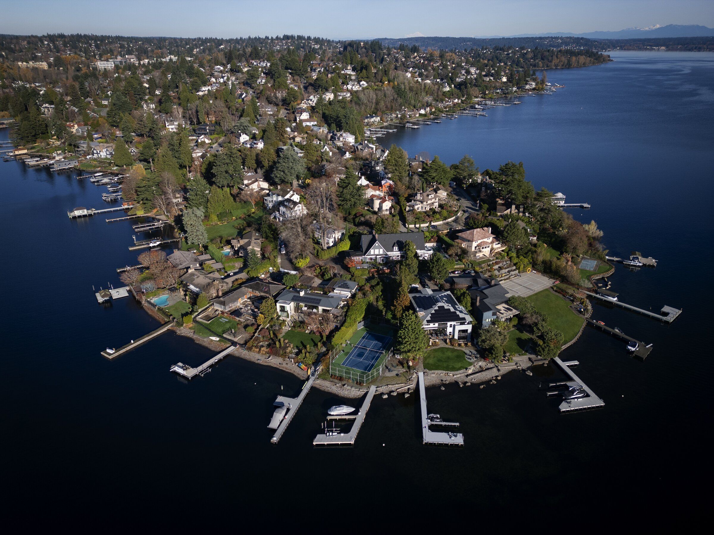 Homes in Webster Point in Seattle. Less than 1% of King County homeowners appeal their property valuation each year, according to county data. (Ken Lambert / The Seattle Times, 2025)