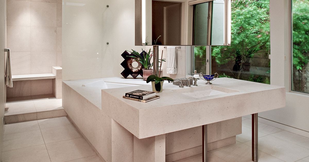Why should kitchens have all the fun? Meet the bathroom island