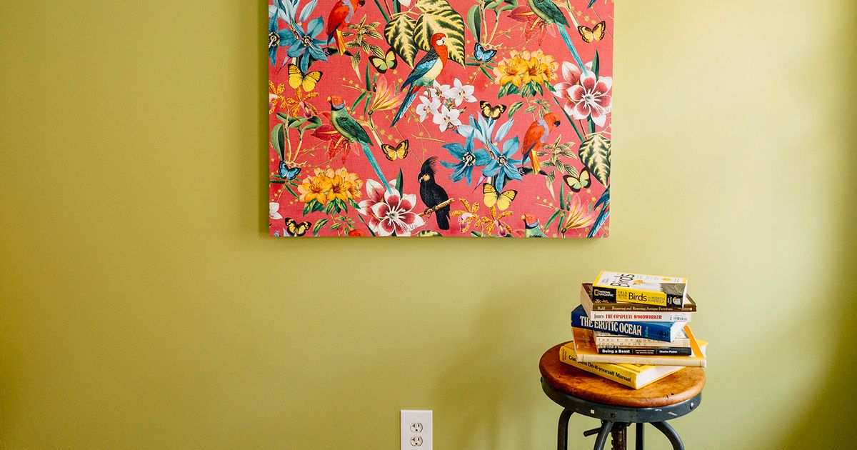 Putting wallpaper on canvas