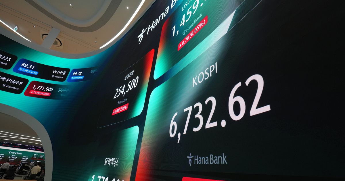 Oil prices sink 4% while Asian shares gain as Chinese chipmaker CXMT soars in Shanghai trading debut