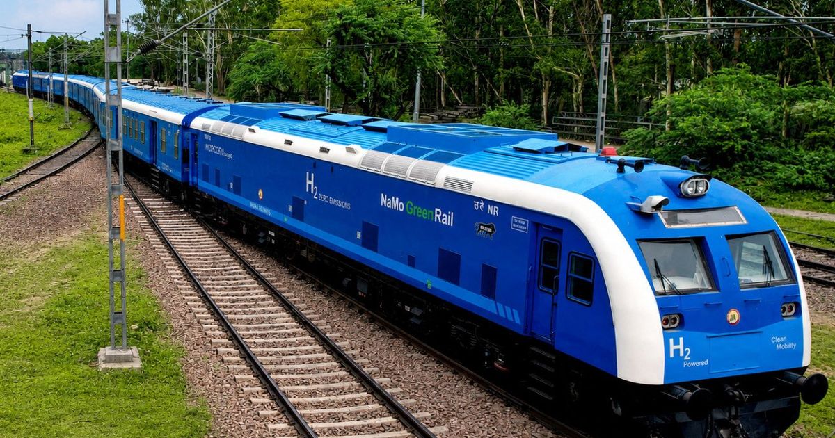 India launches first hydrogen-powered train built in the country to expand clean energy on railways