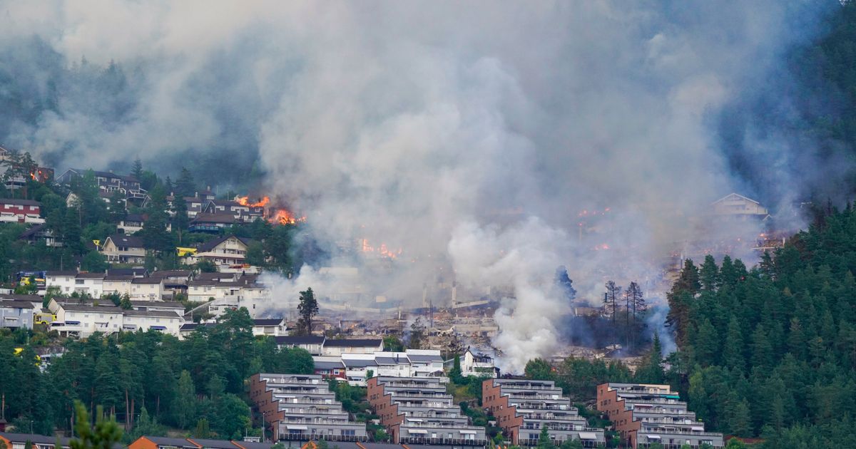 Helicopters dump water as huge Norway fire destroys homes - image 2