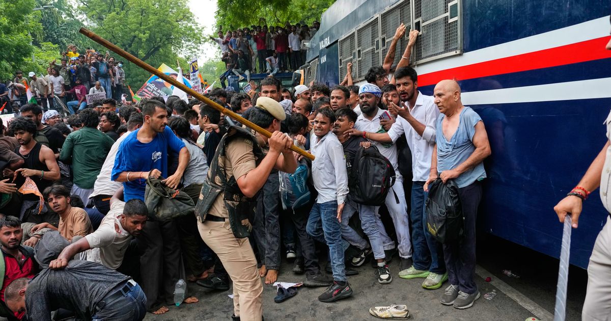 Police block thousands of 'cockroach' protesters marching on India's parliament - image 3