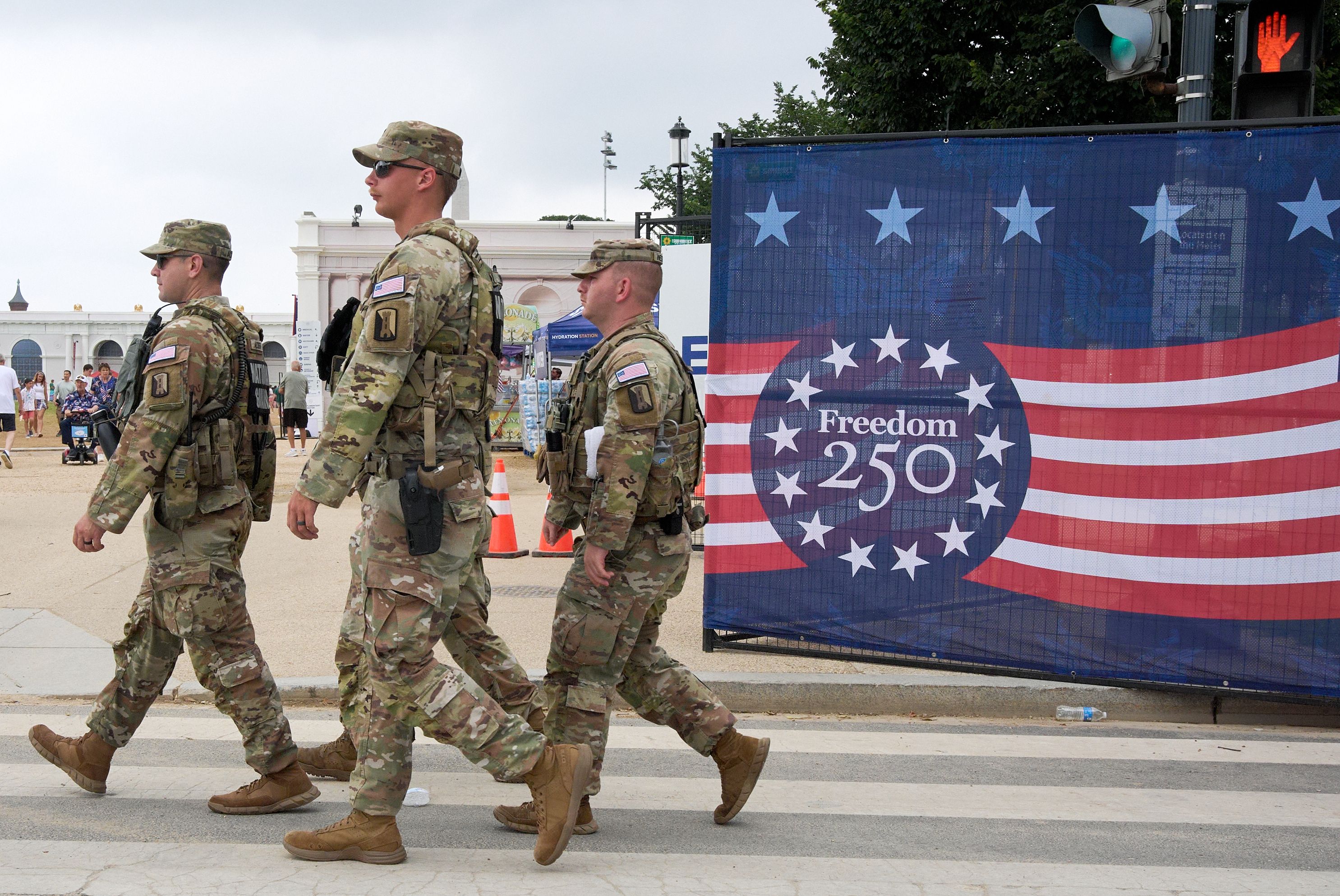 Blue states face backlash over National Guard deployments in Washington, D.C. as numbers surge to around 5,000 for major events