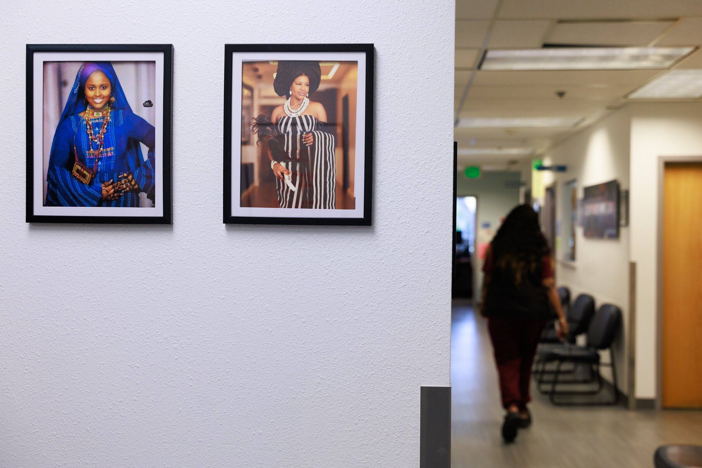 Artwork displayed at the Carolyn Downs Family Medical Center in Seattle’s Central District. (Erika Schultz / The Seattle Times)