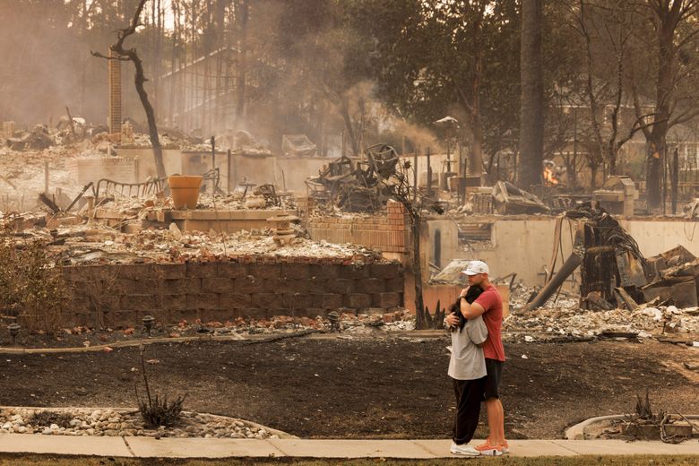 Spokane wildfires force over 60K to evacuate; hundreds of homes burn | The  Seattle Times
