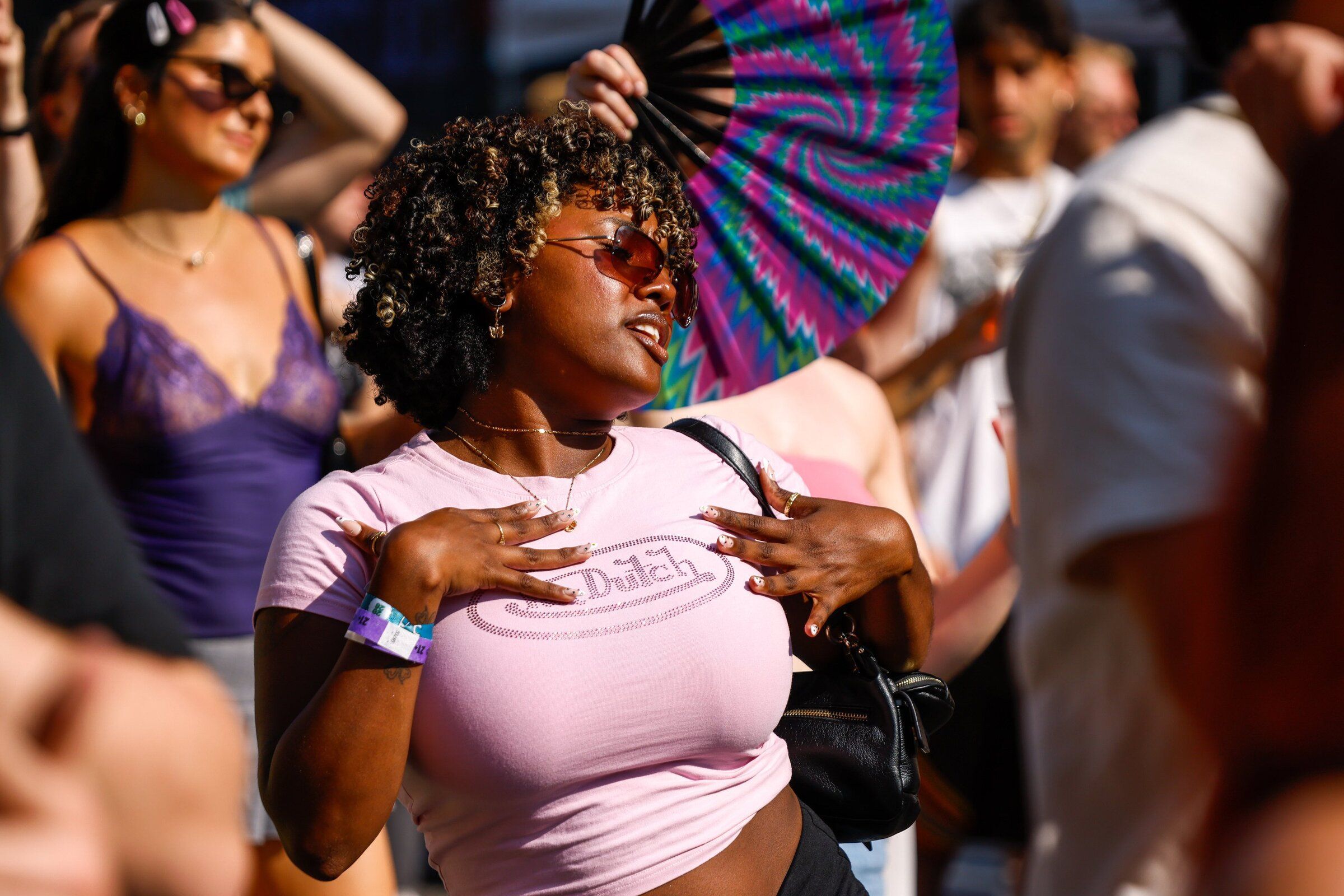 Daja Robinson dances while listening to Aliyah’s Interlude perform at the 2026 Capitol Hill Block Party in Seattle on Friday. (Andrew Burke-Stevenson / The Seattle Times)