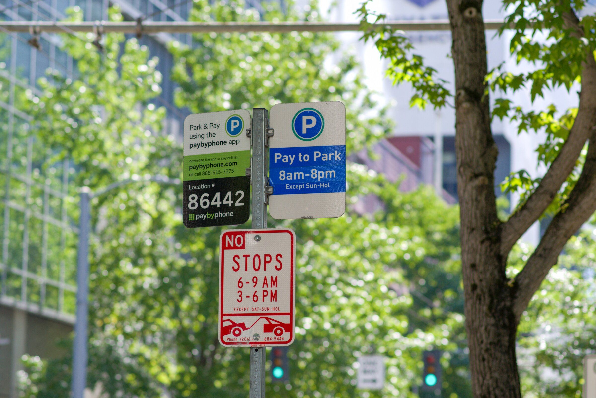 According to Seattle Department of Transportation officials, 80% of drivers pay for parking by phone, while 18% use a credit or debit card. (Ann Dwan / The Seattle Times)